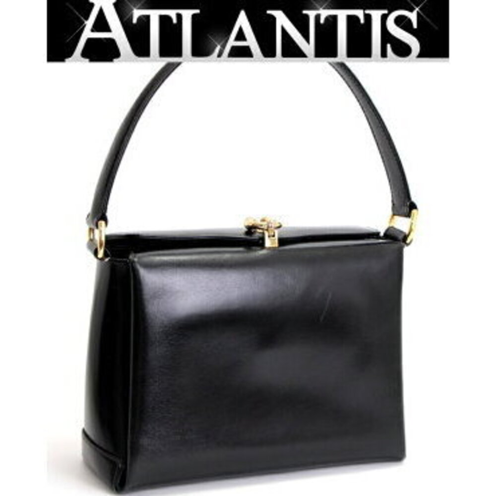 Gucci Horseshoe Handbag Calf Leather Black - Picture 1 of 6